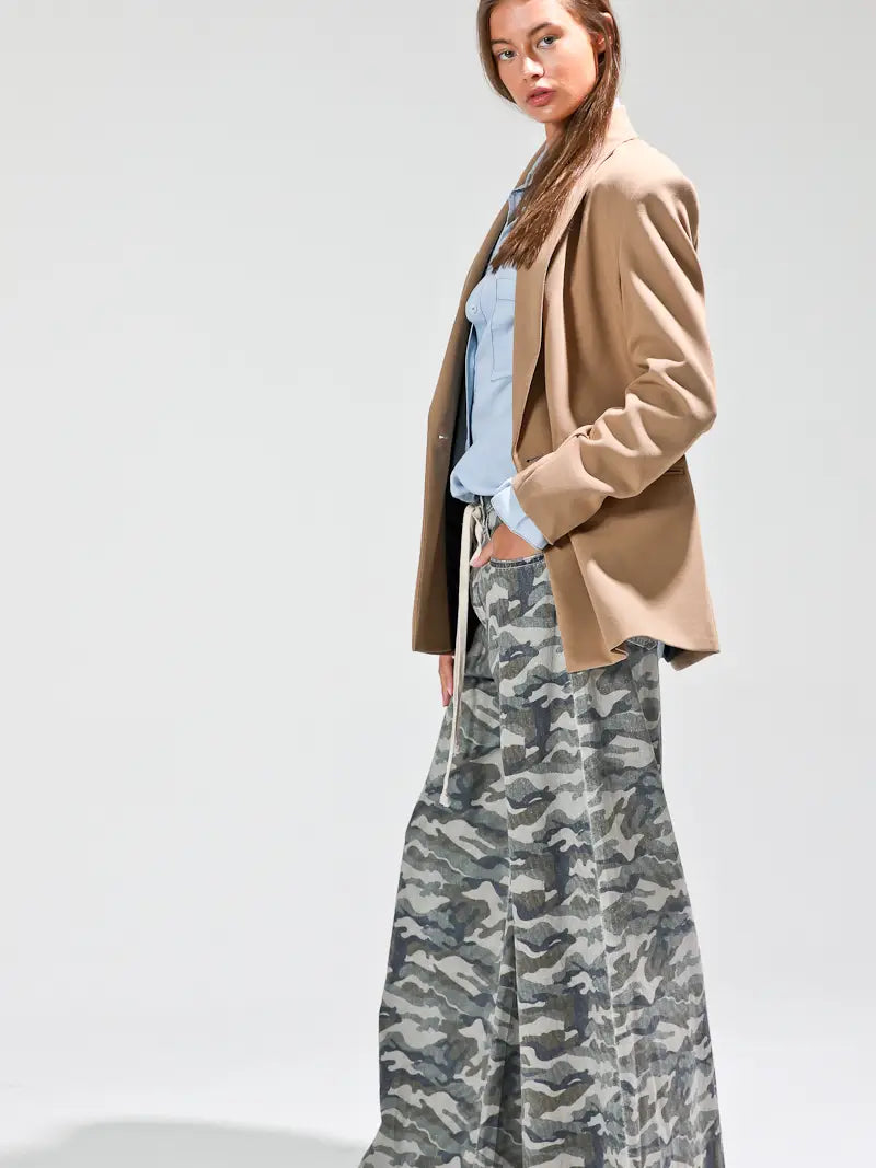 Wide Leg Camo Pant