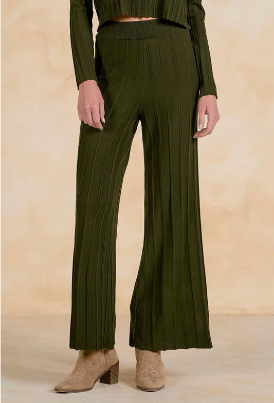 Ribbed Pull On Pant