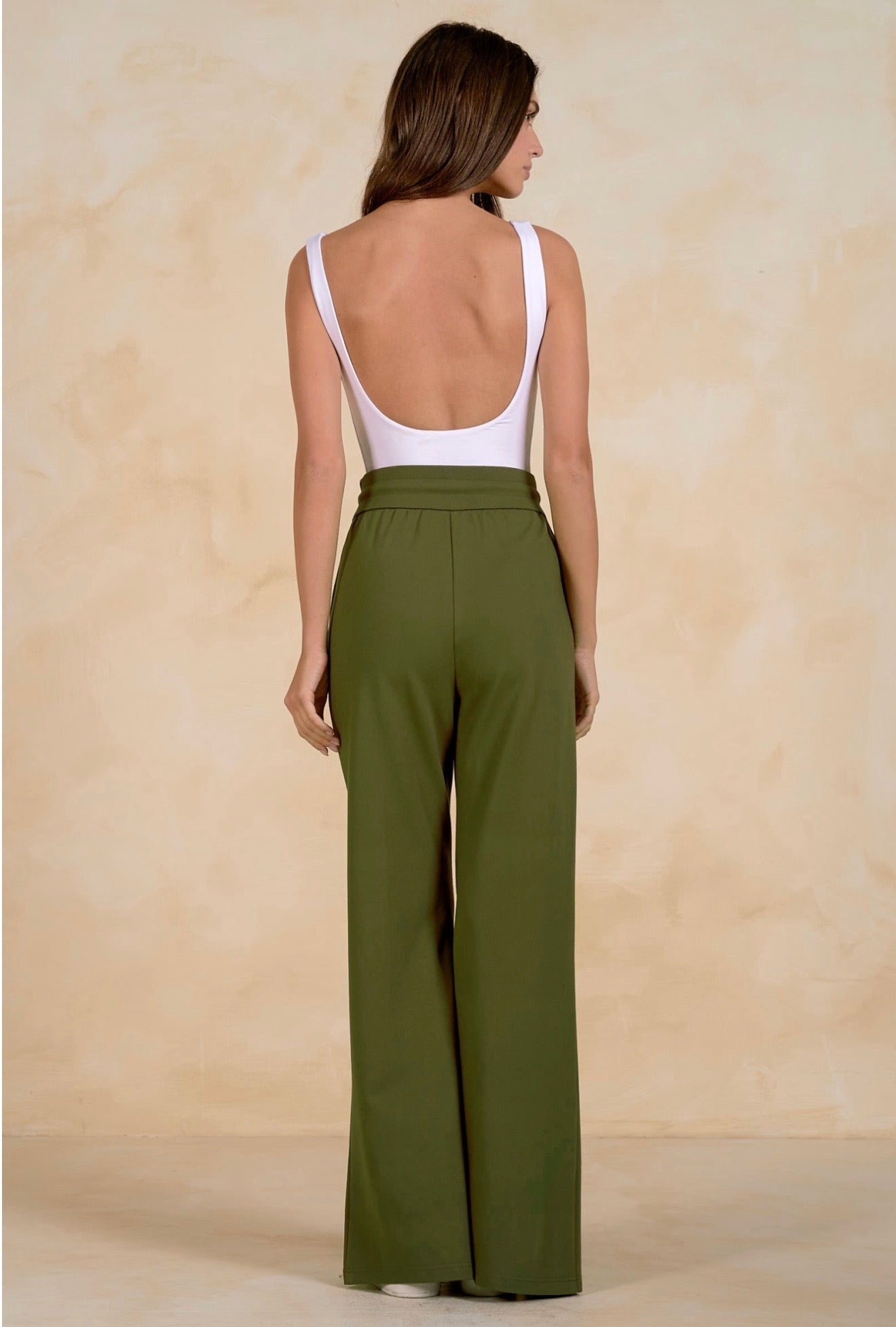 Drawstring Pleated Pant