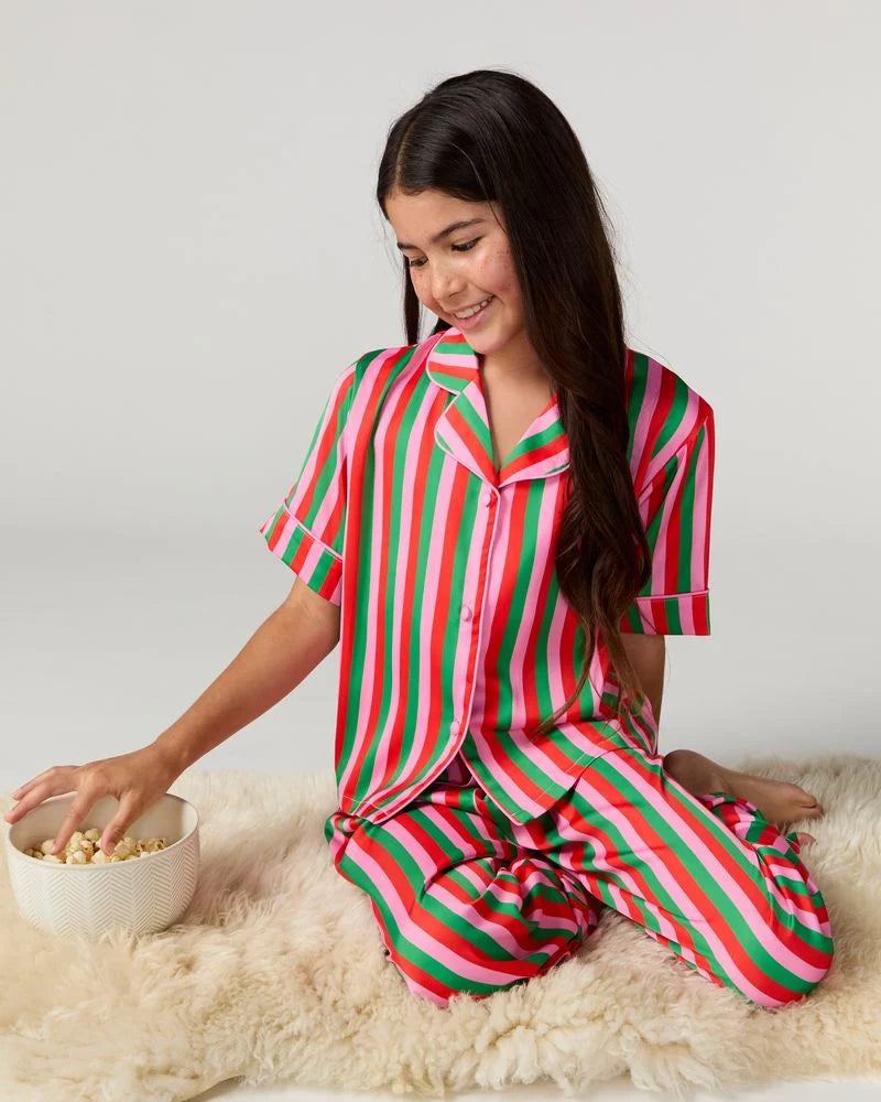 Candy Christmas Stripe Pant Set