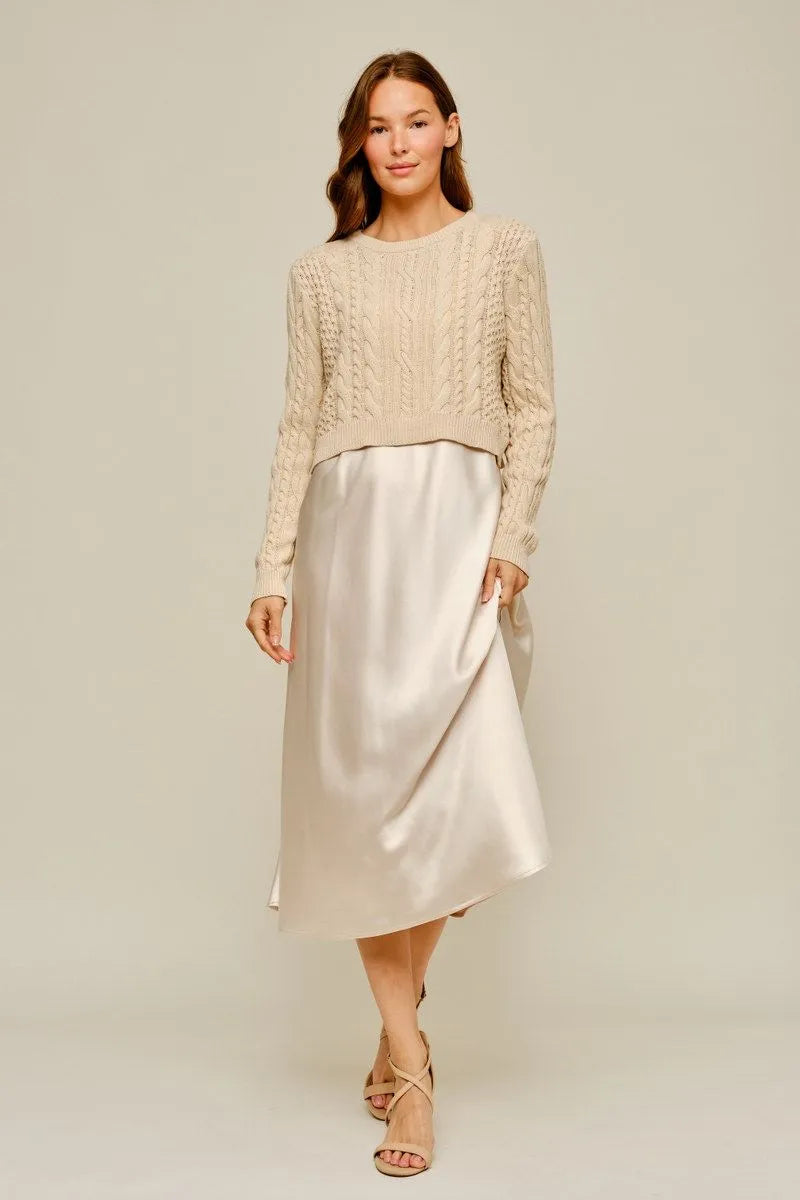 Cami Midi Dress + Sweater Set
