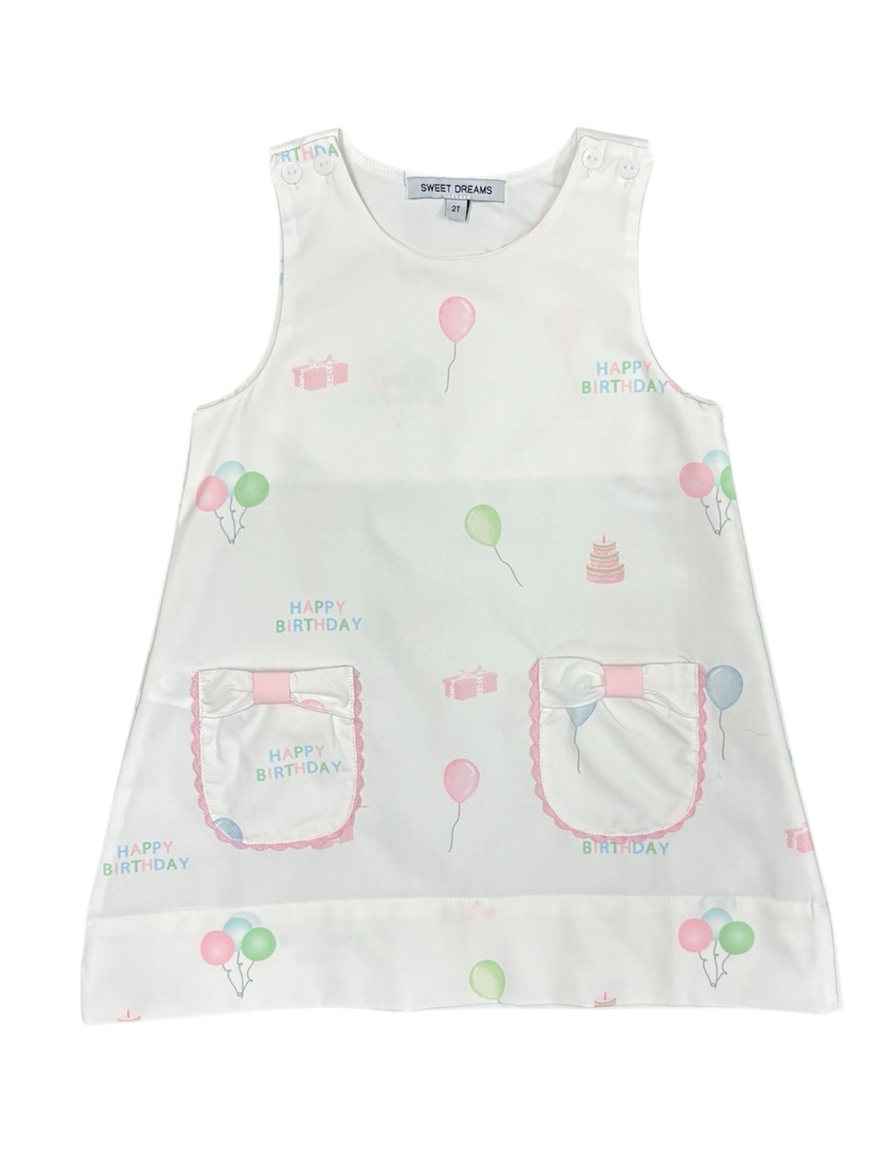 Happy Birthday Print Dress