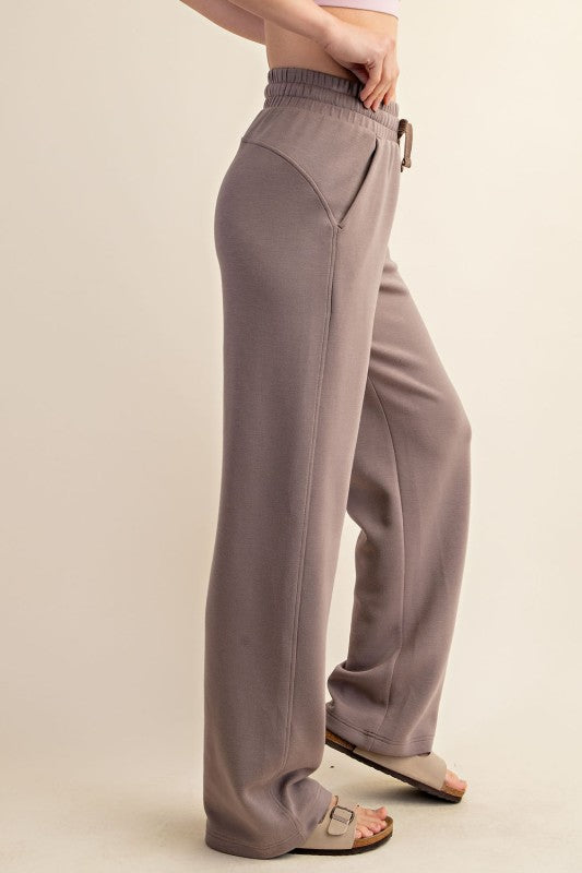 Mocha Quarter Zip Pant Set