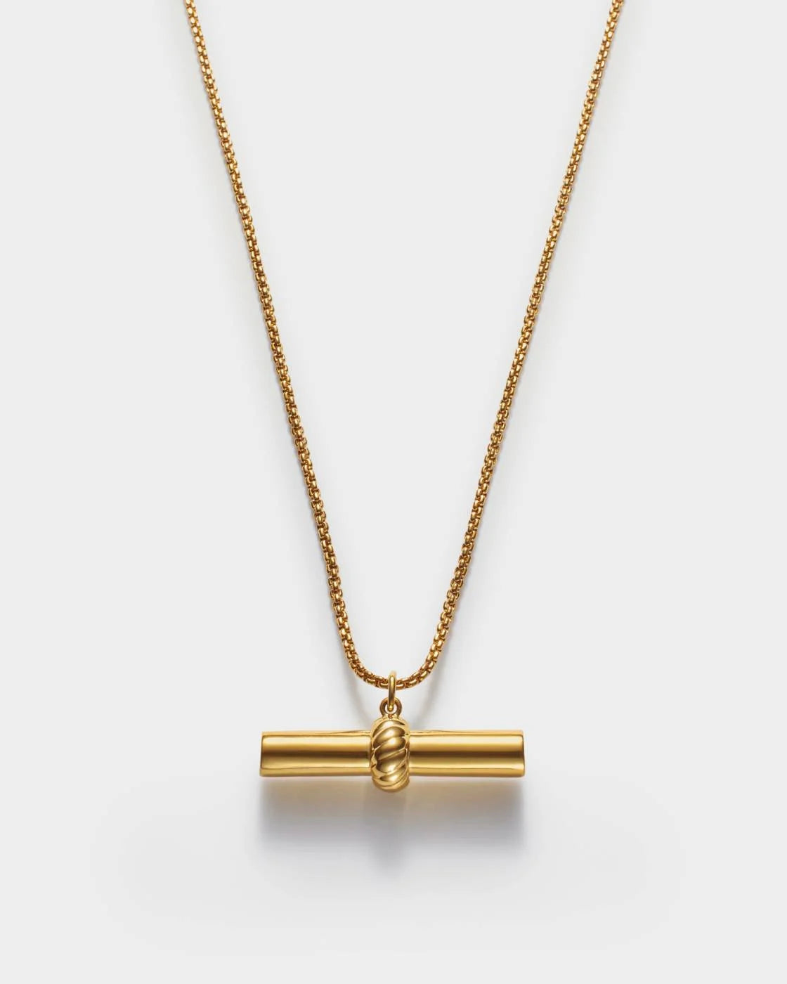 Themis Waterproof Gold T-Bar Necklace