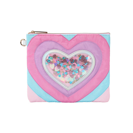 “Taylor” Confetti Heart Pouch