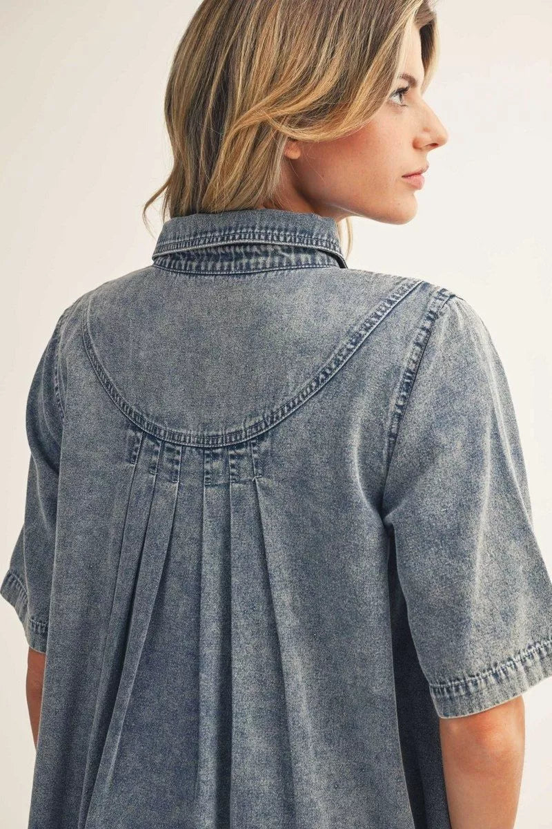 Washed Denim Dress