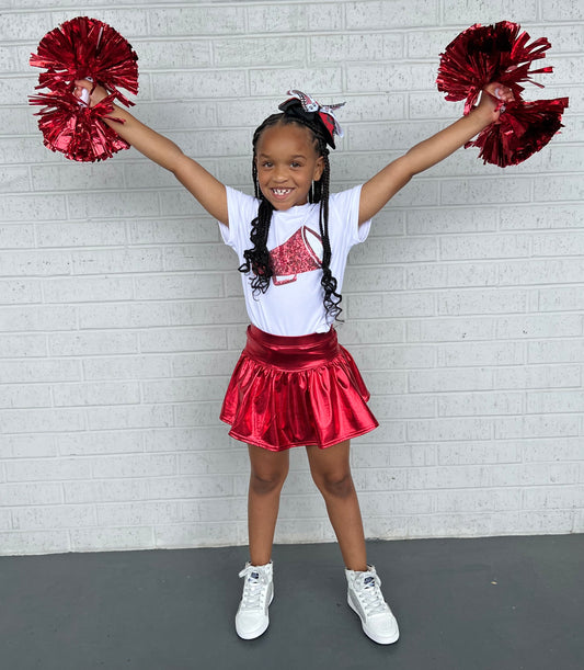 Red Sequin Megaphone Tee