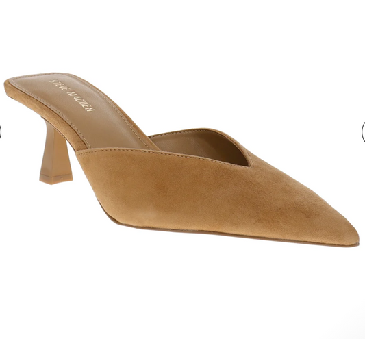 Mod Kitten Heel in Chestnut Suede
