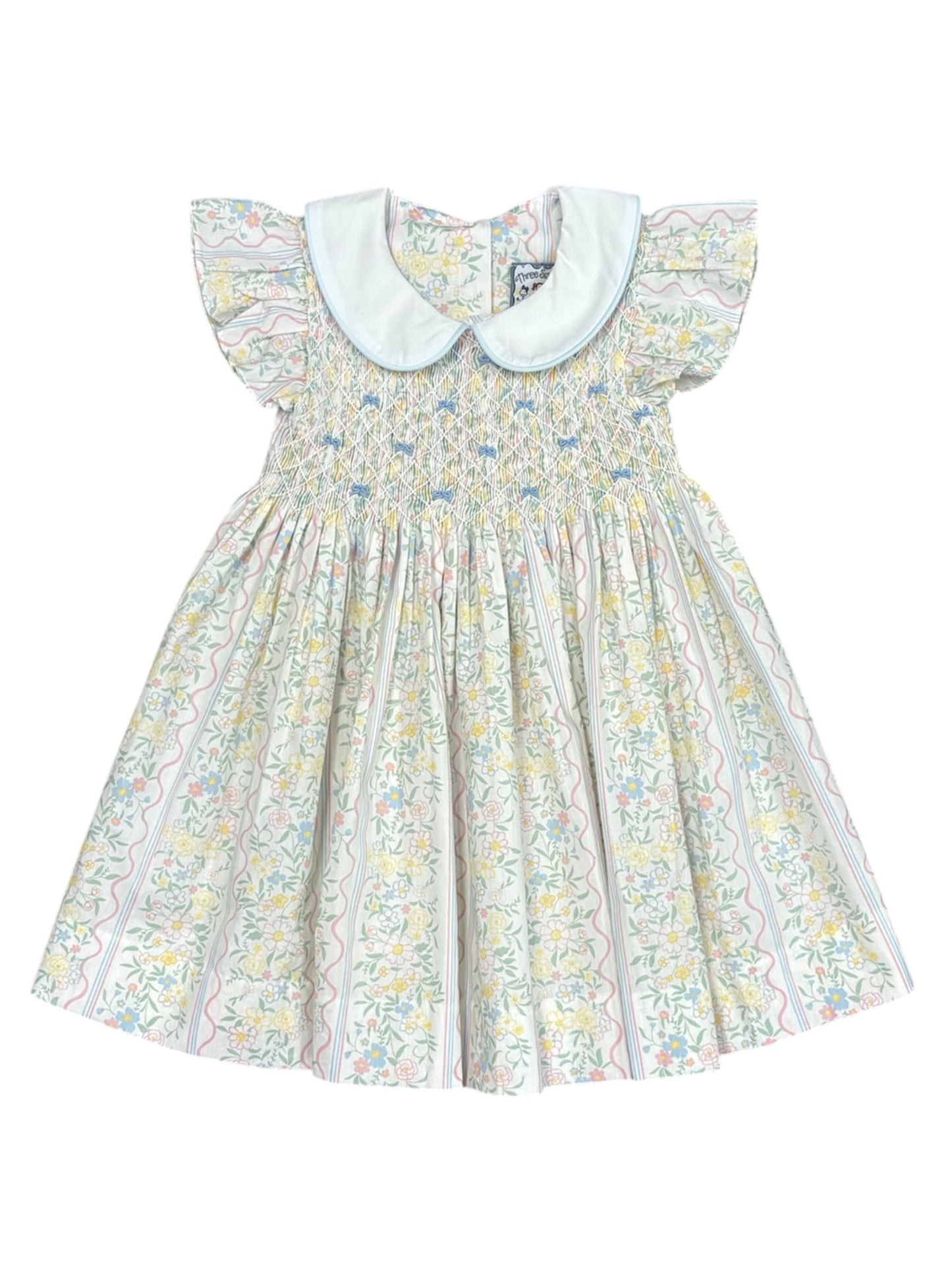 Spring Bouquet Smocked Geo Dress