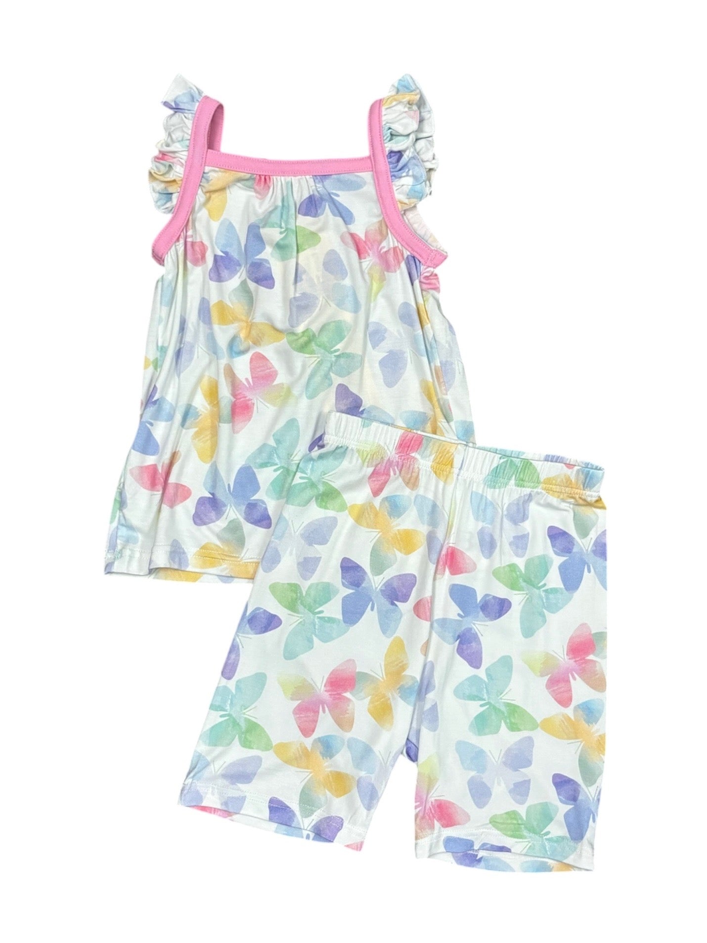 Grace Wings Flutter Sleeve Short Set