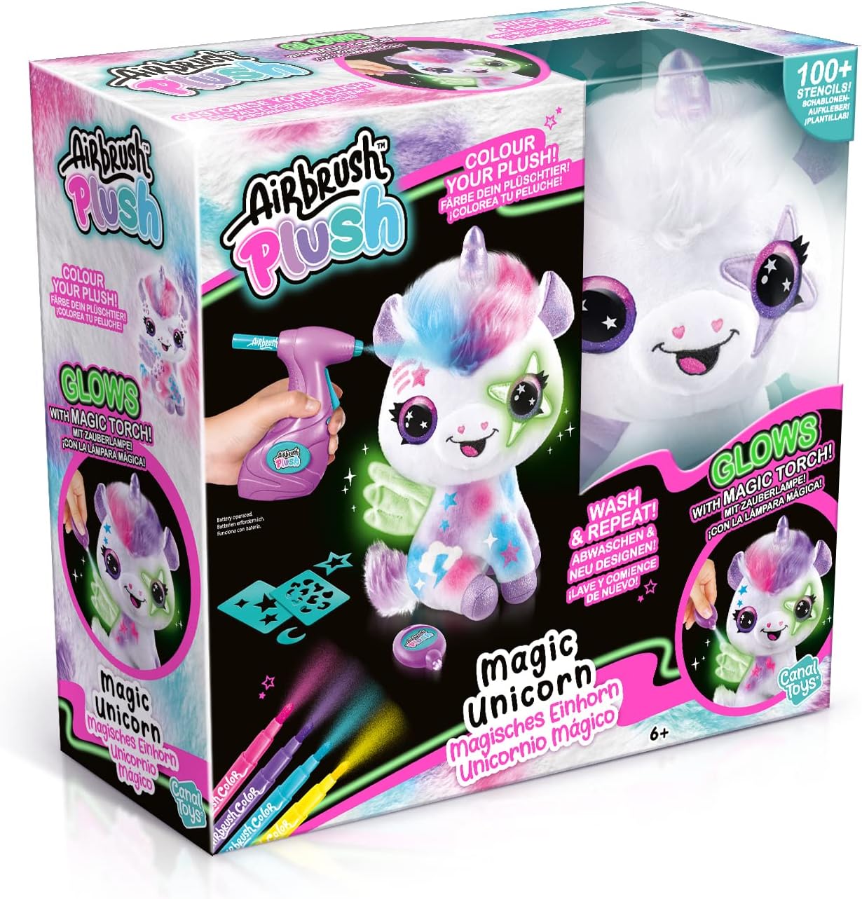 Air Brush Plush Glow Unicorn