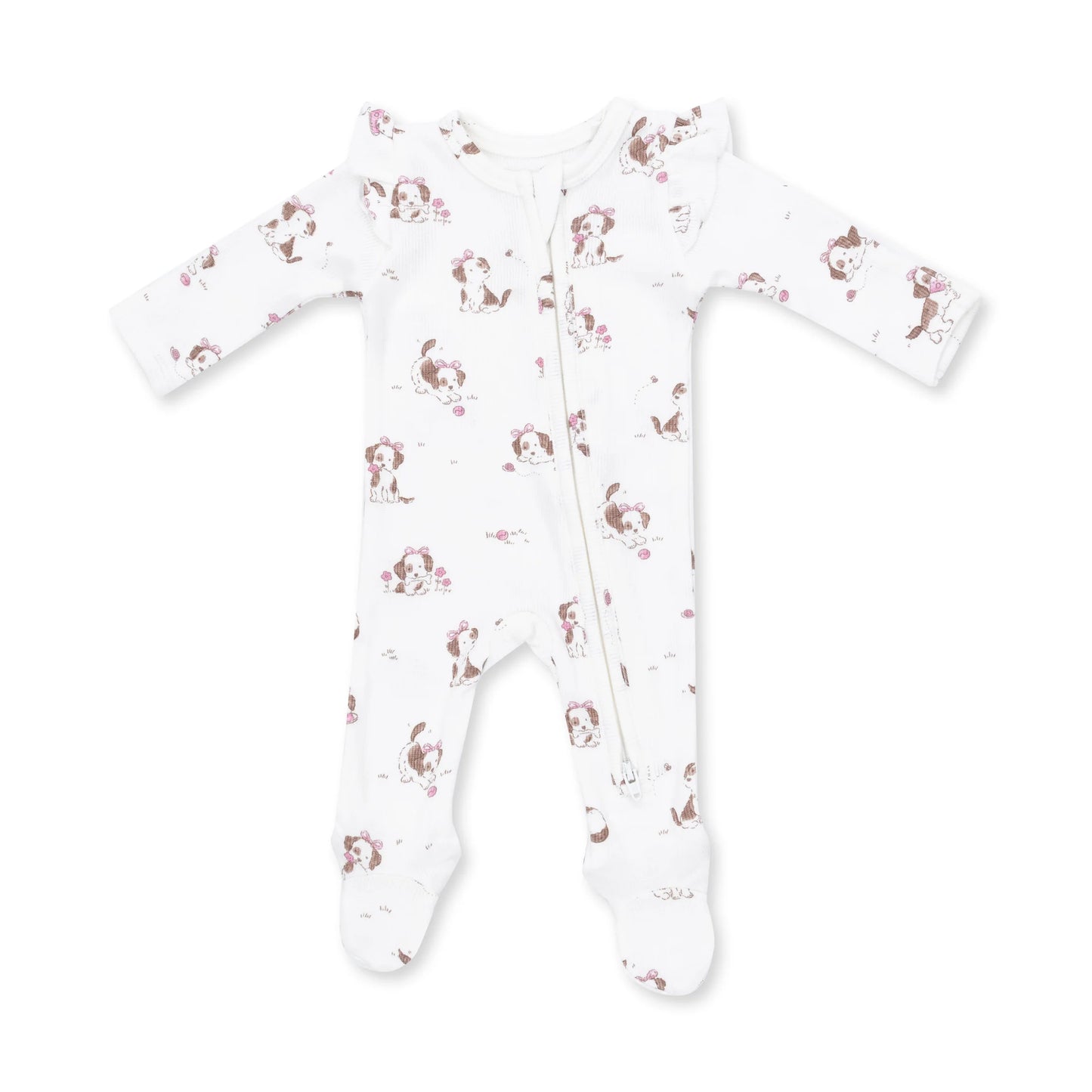 Explorer Puppy Pink Zipper Footie