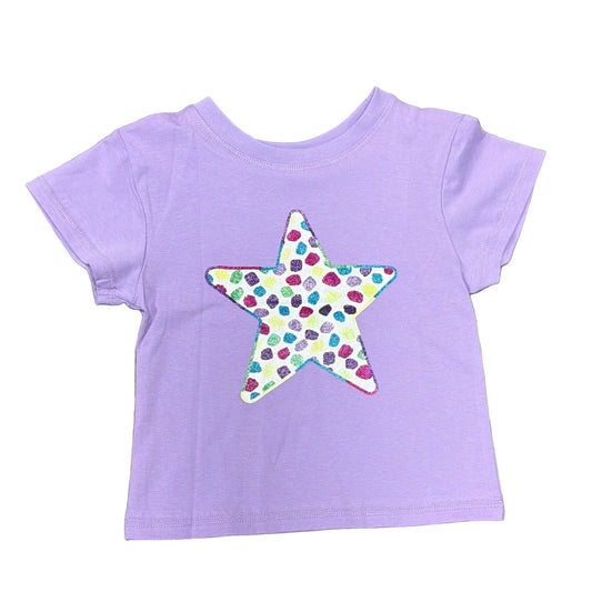 Glitter Star Lavender Boxy Tee