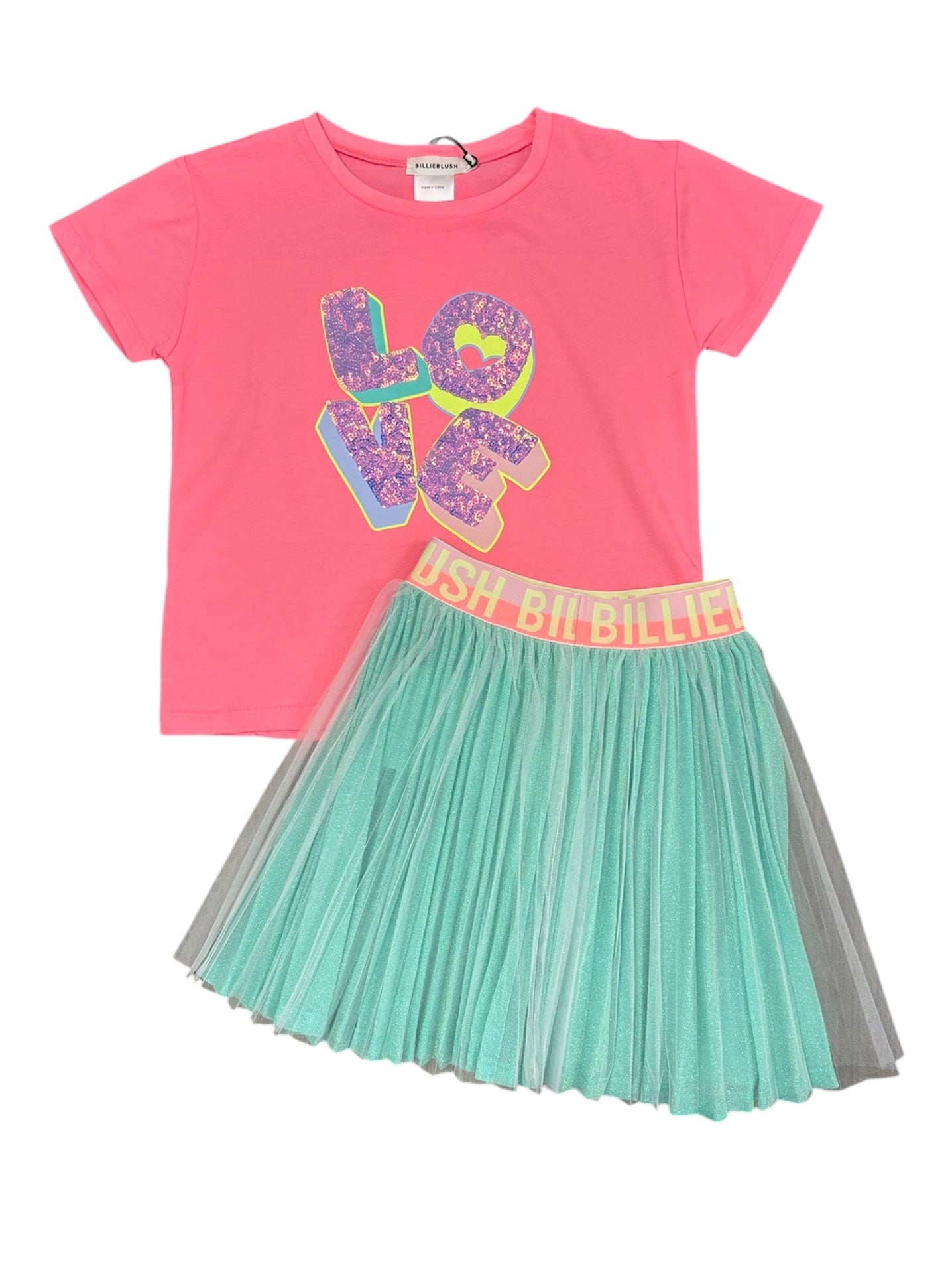 Fuchsia Sequin Love Tee