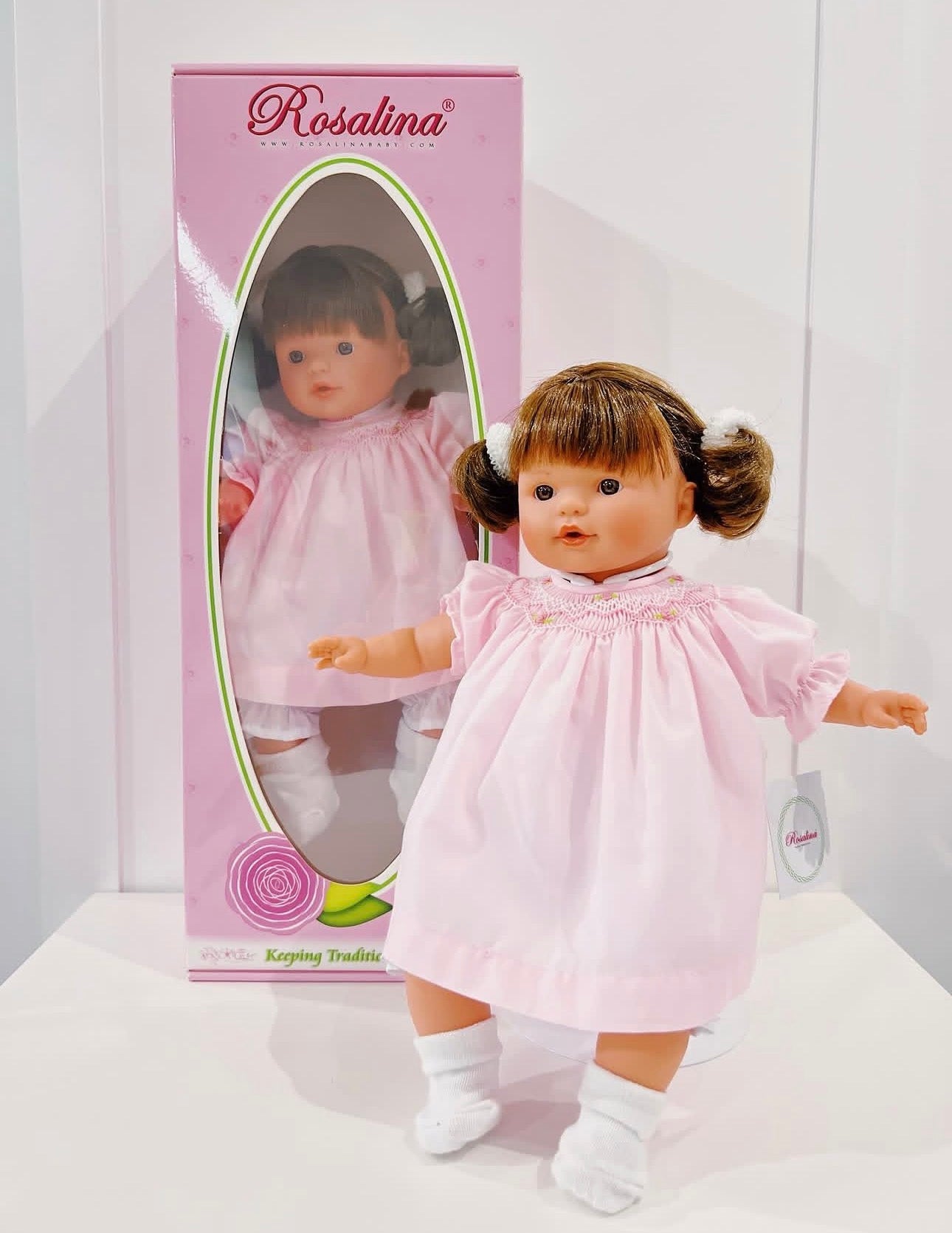 Bella Brown Eye 10" Doll W Pigtails