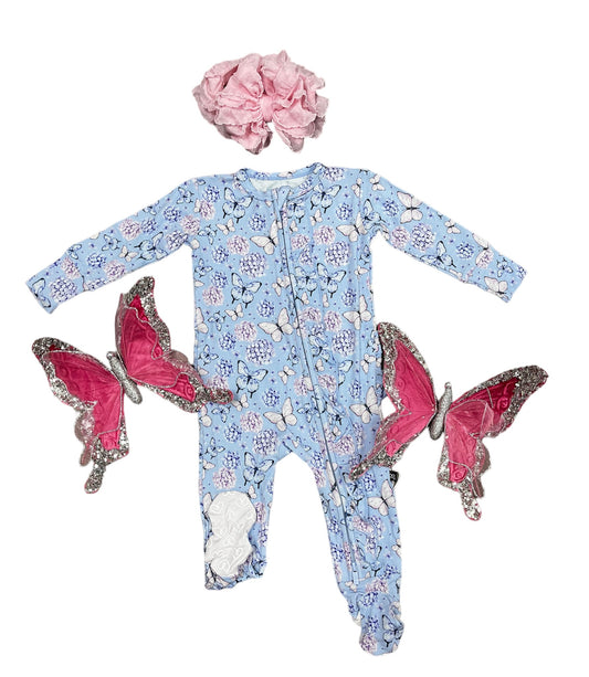 Butterfly Ruffle Footie