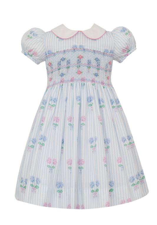 Francesca- Hydrangea Blue & Pink Floral Dress