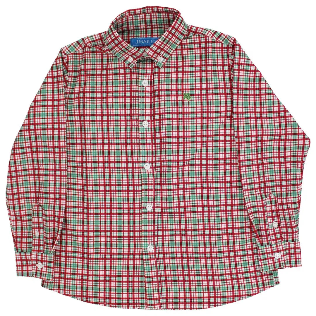 Performance Button Down Shirt-Jolly Plaid