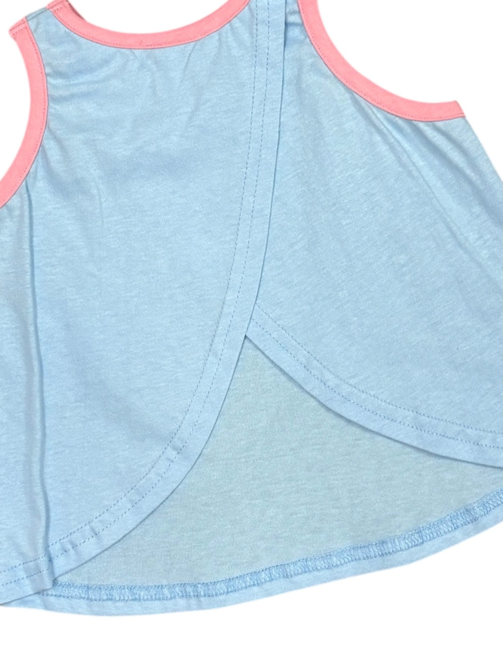 Blue W/ Pink Trim Tank Top