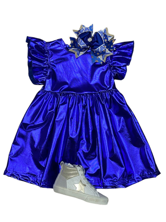 Royal Blue Metallic Dress