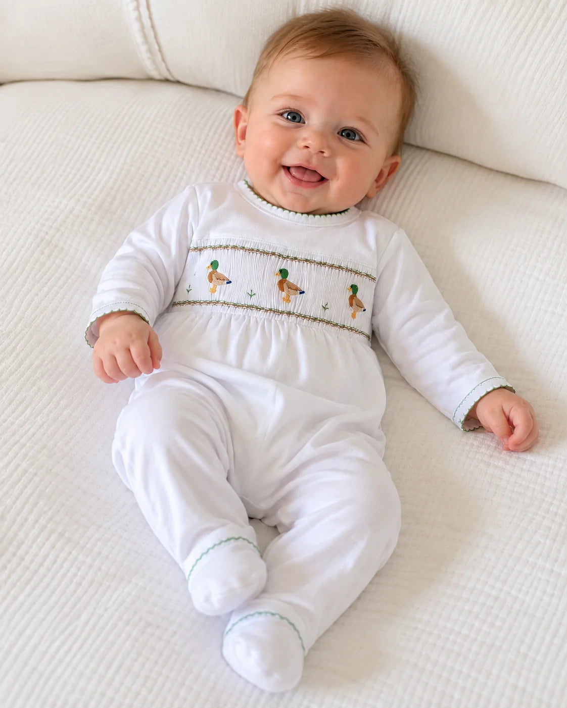 Mallard Moments Smocked Footie