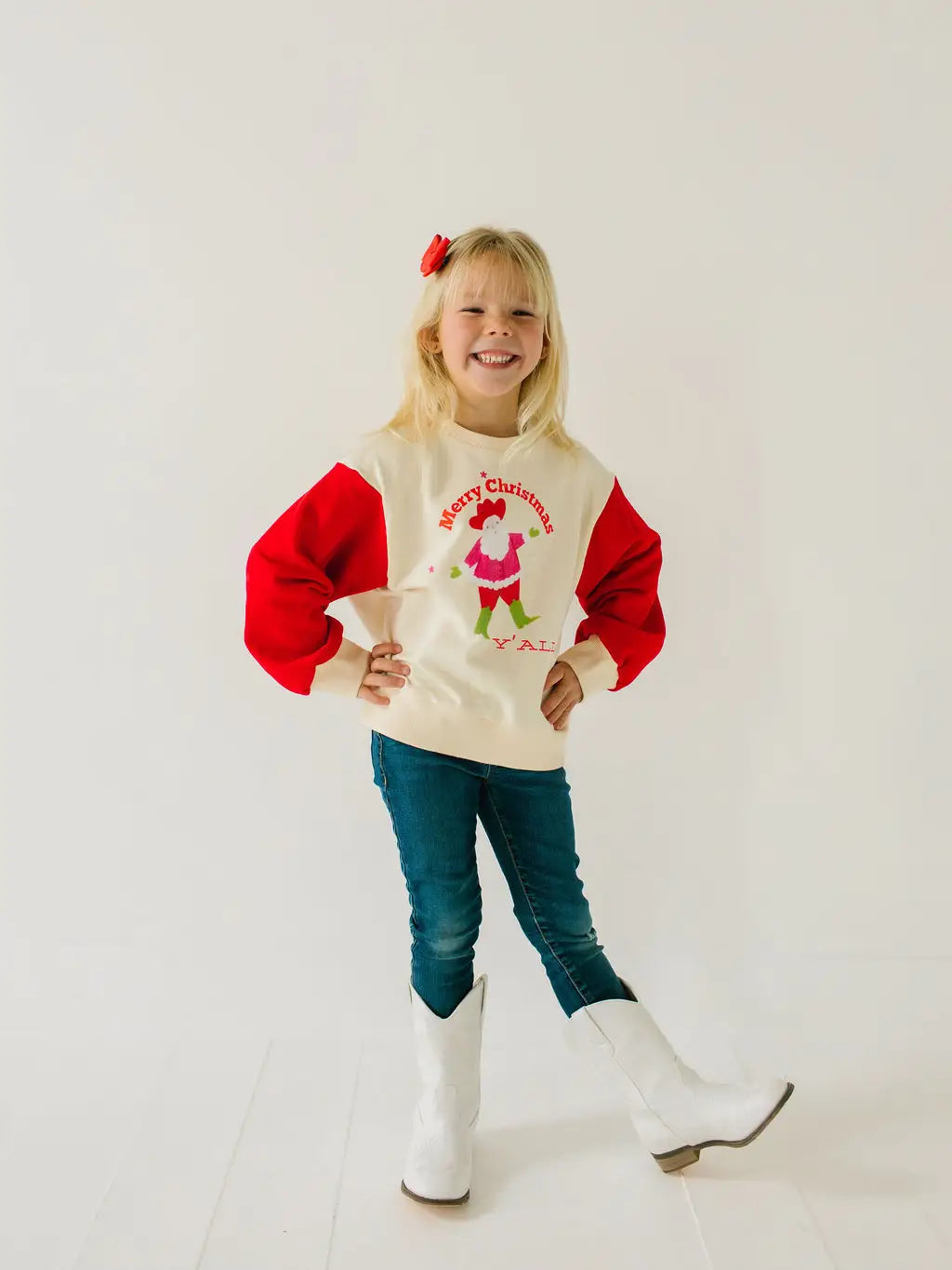 Cowboy Santa Raglan Sweatshirt