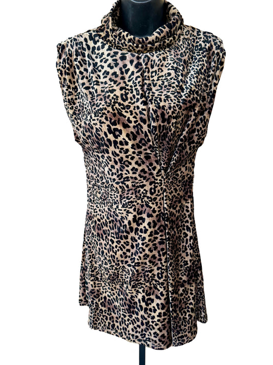 Suede Cheetah Print Dress