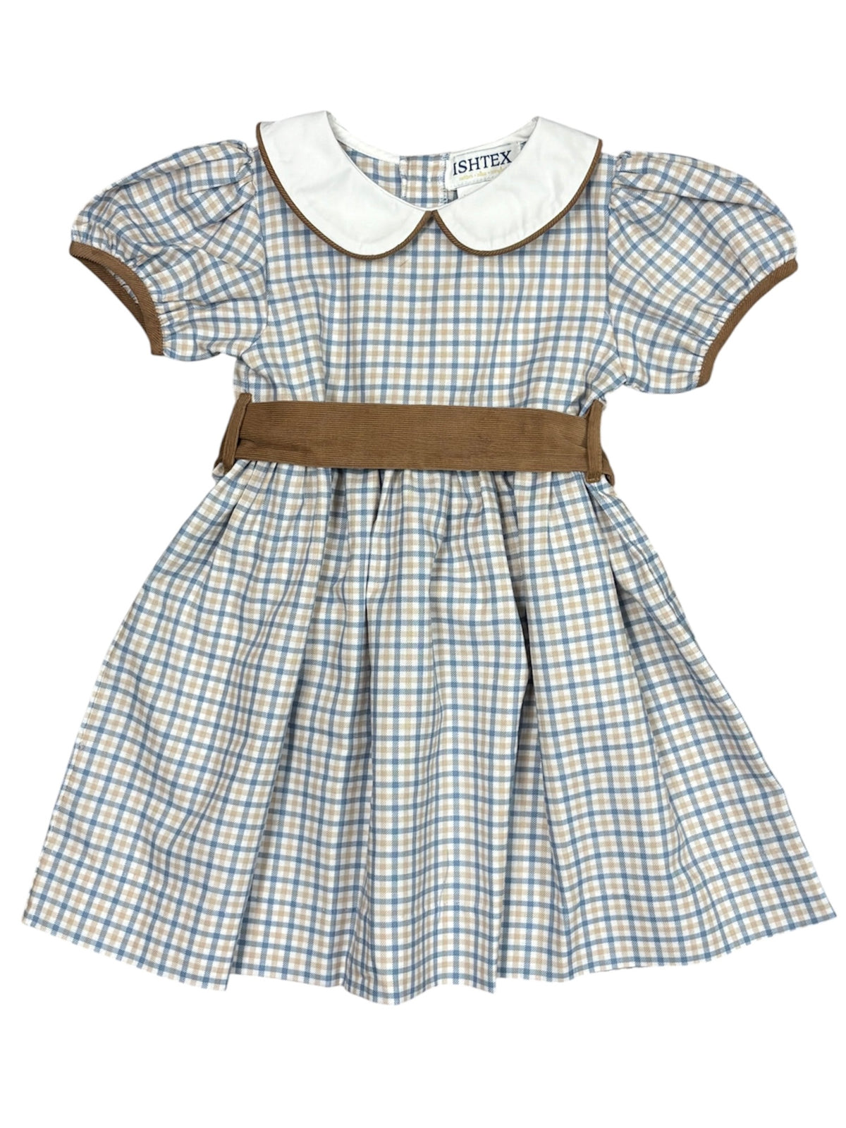 Blue/Khaki Plaid Dress