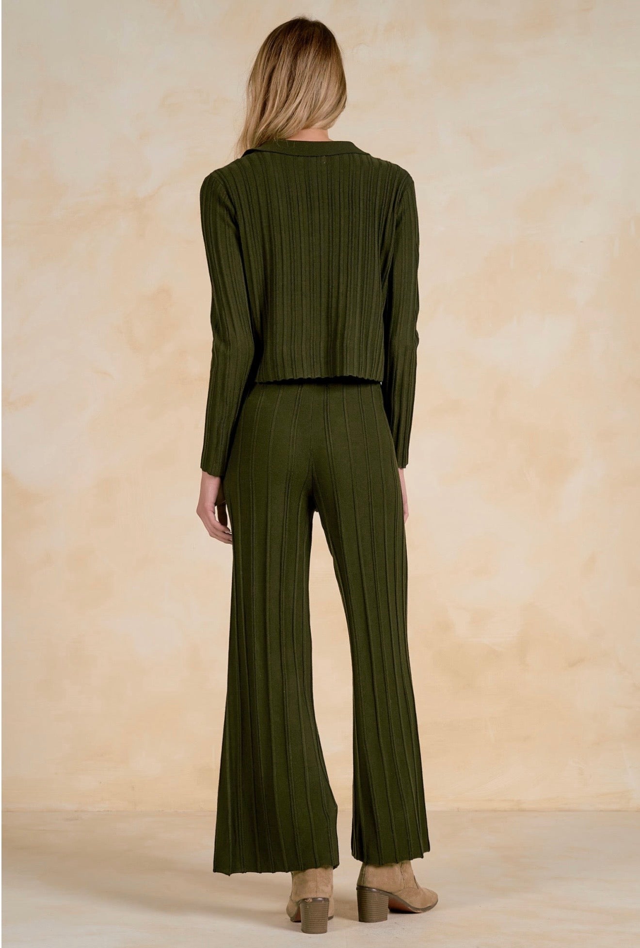 Ribbed Pull On Pant