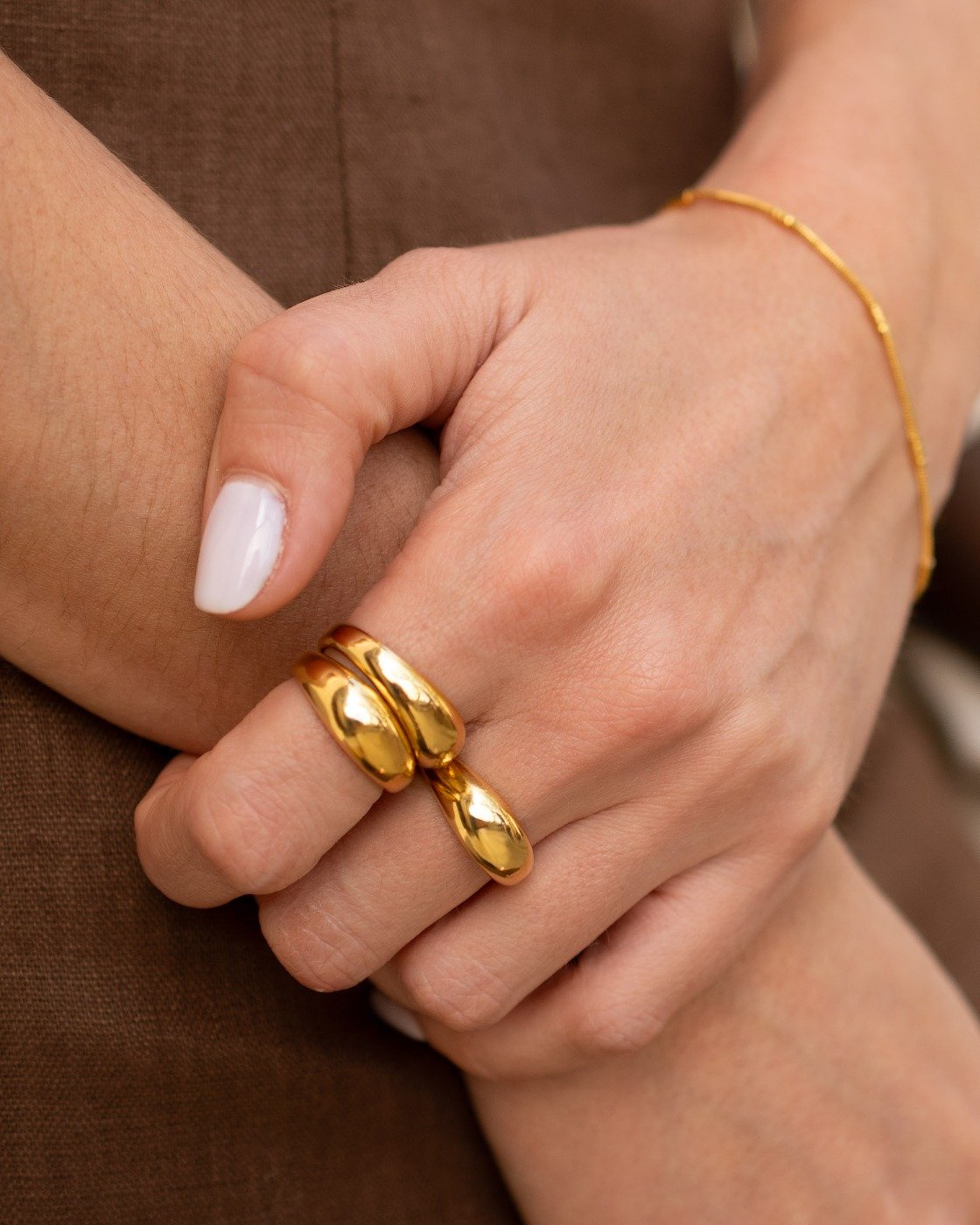 Aura Waterproof Gold Dome Ring