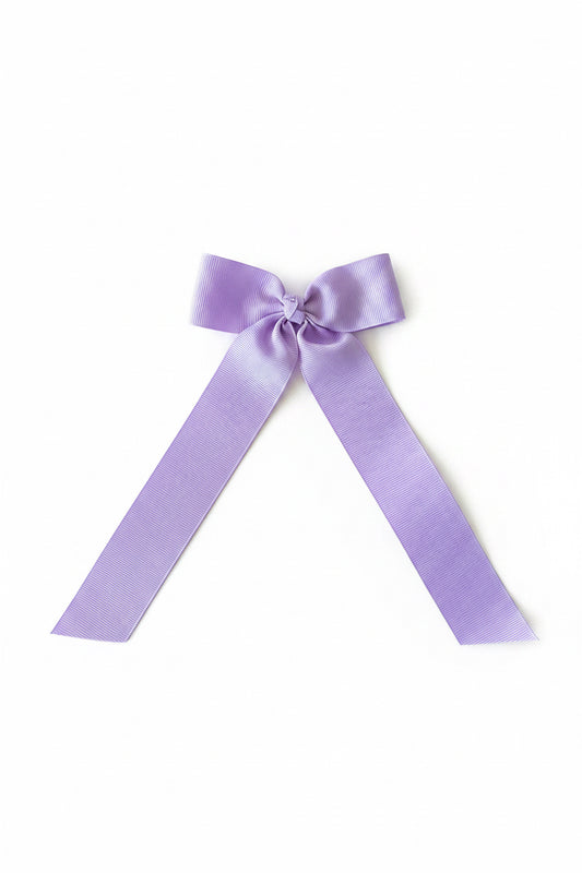 LOR Medium Grosgrain Hair Bowtie with Knot Wrap and Streamer Tails