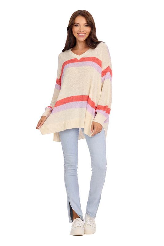 Cream Stripe Archie Sweater