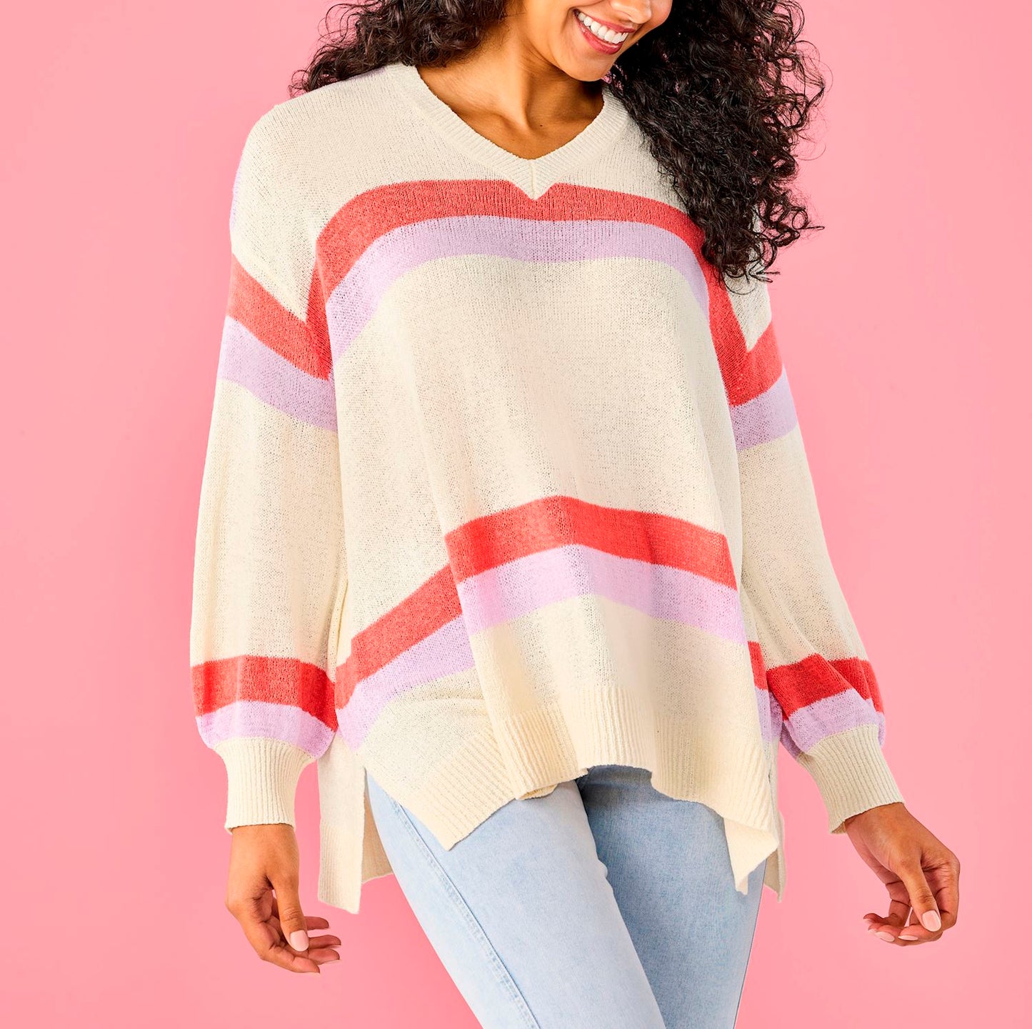 Cream Stripe Archie Sweater