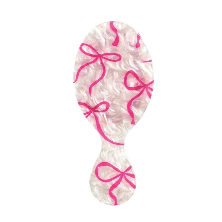 White Bow Hair Brush