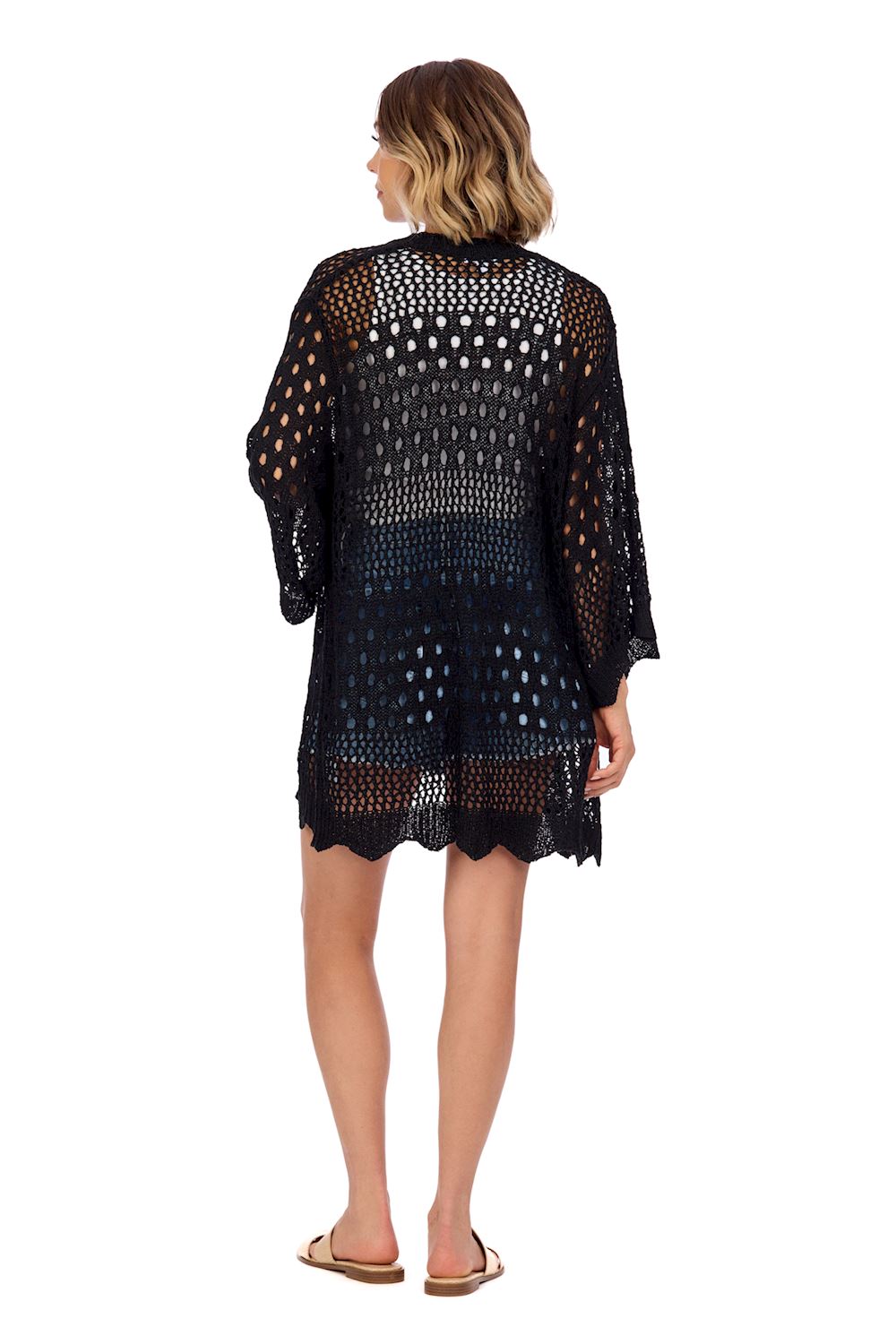 Black Jeanie Crochet Cardigan