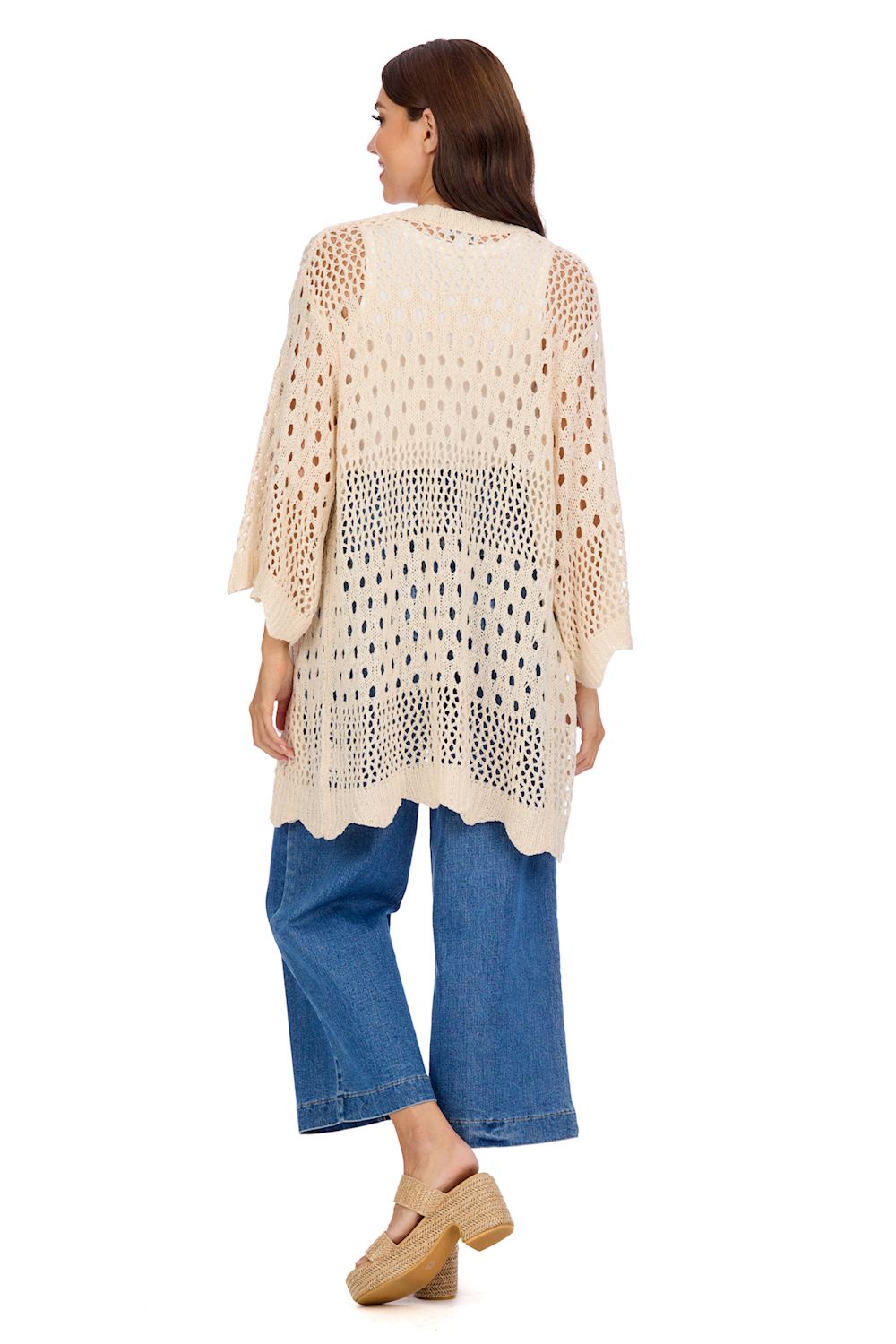 Ivory Jeanie Crochet Cardigan
