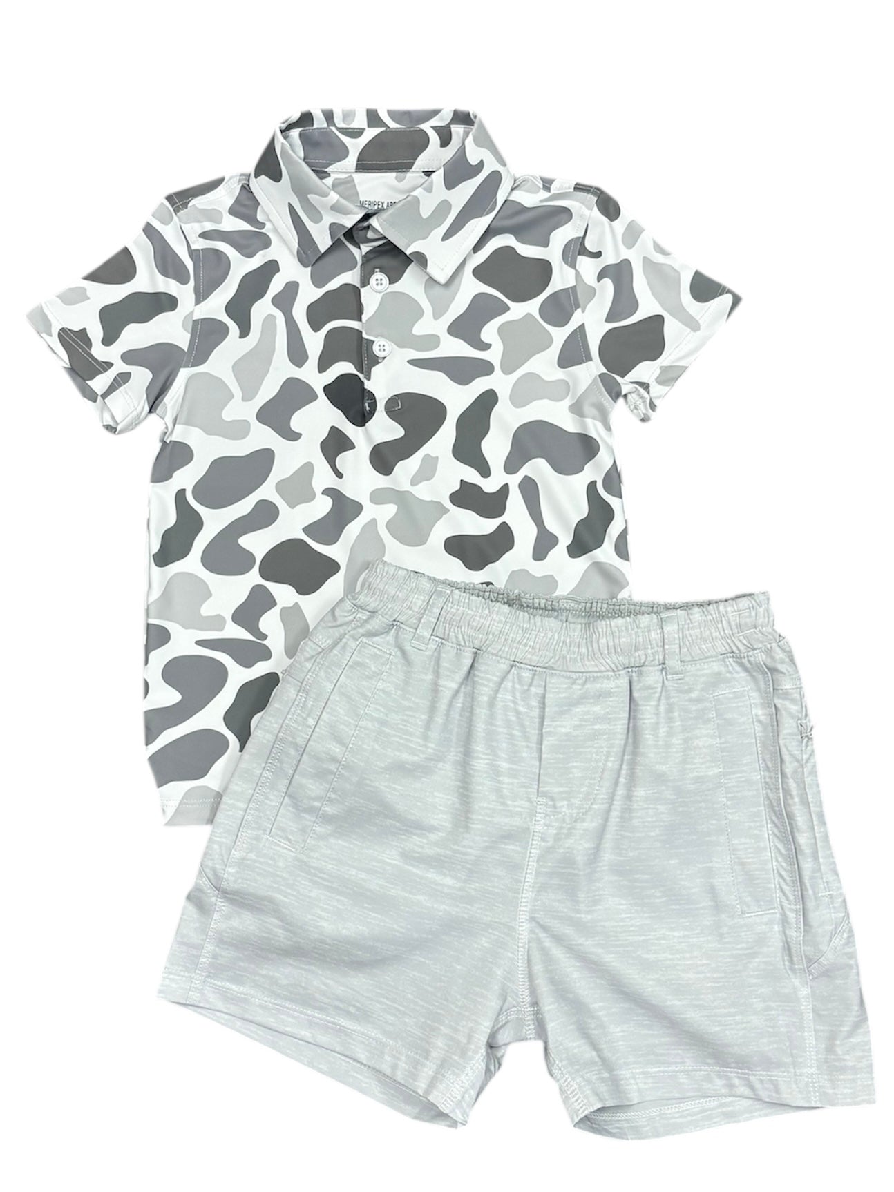 Grey Duck Camo Polo