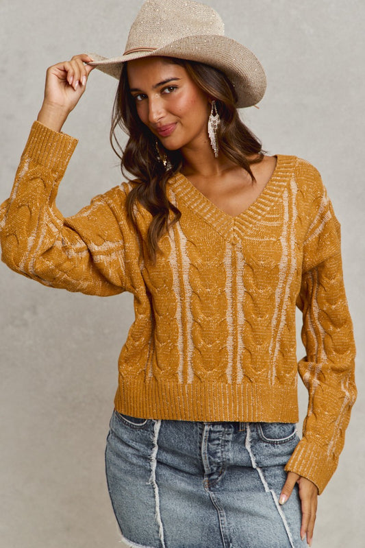 Two Toned Golden Sweater
