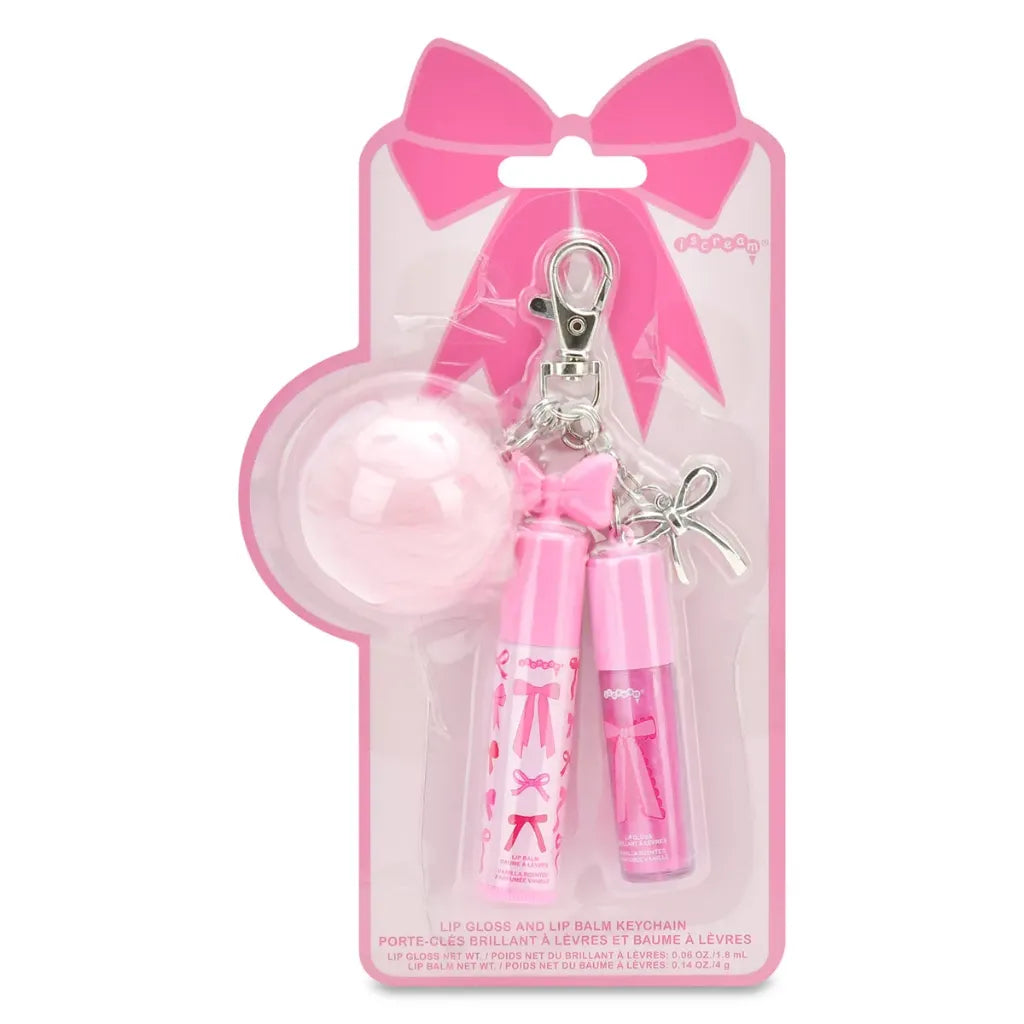Bow Lip Gloss & Lip Balm Key Chain