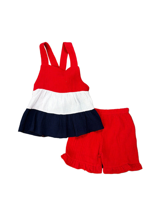 Red White & Blue Short Set