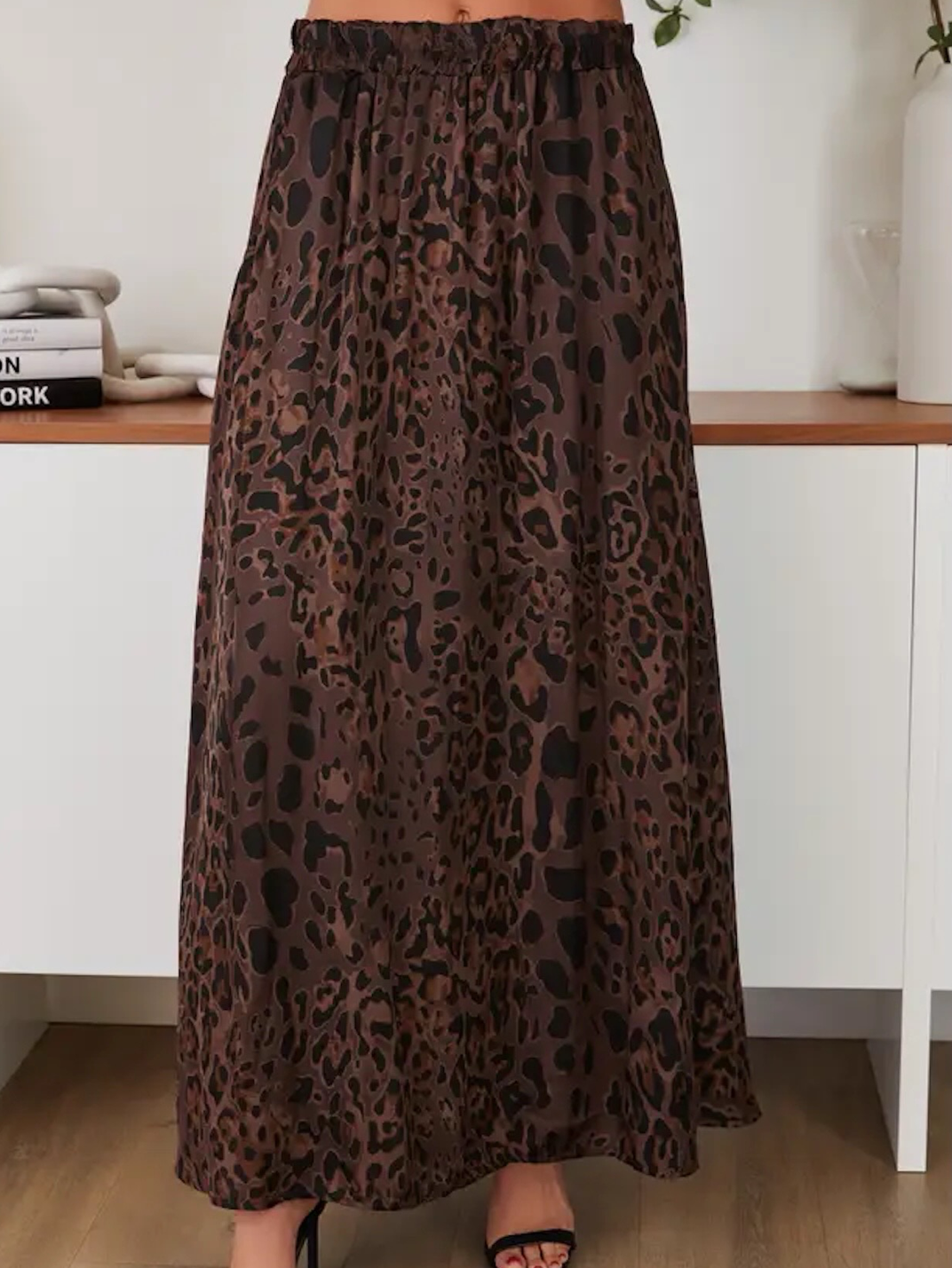 Leopard Print Maxi Skirt