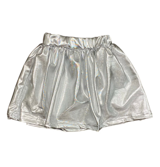 Metallic Silver Skort