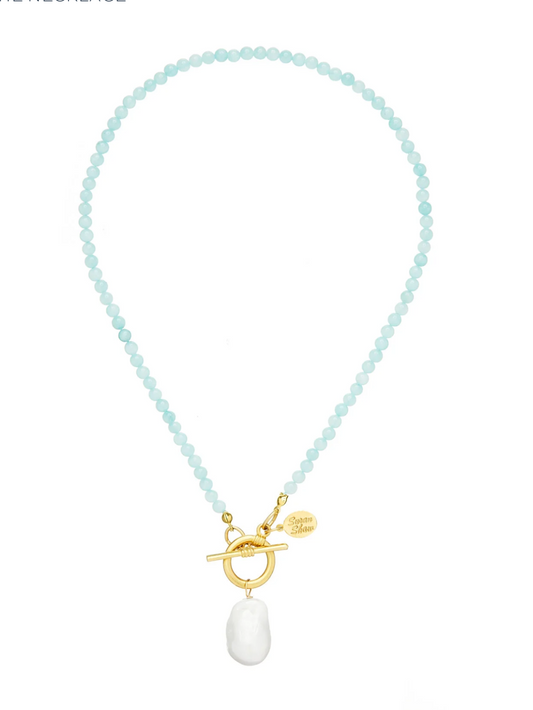 Katie Necklace in Aqua Blue