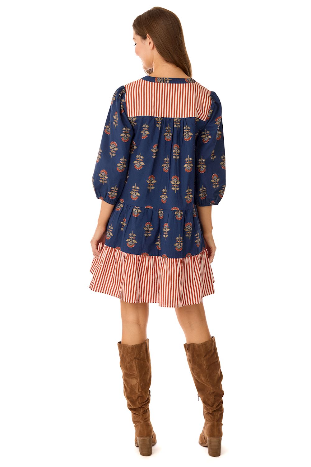 Navy Harvest Tunic Dress