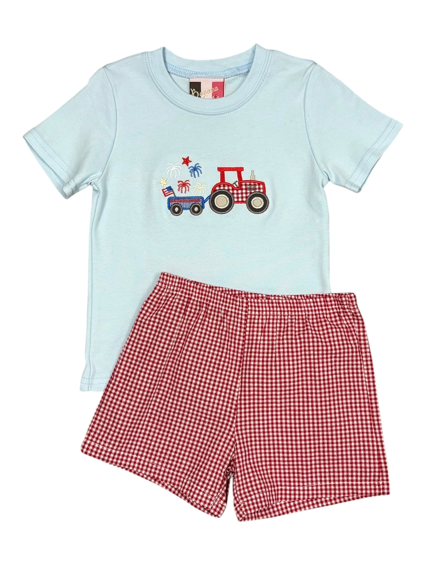 Patriotic Tractor Short Set