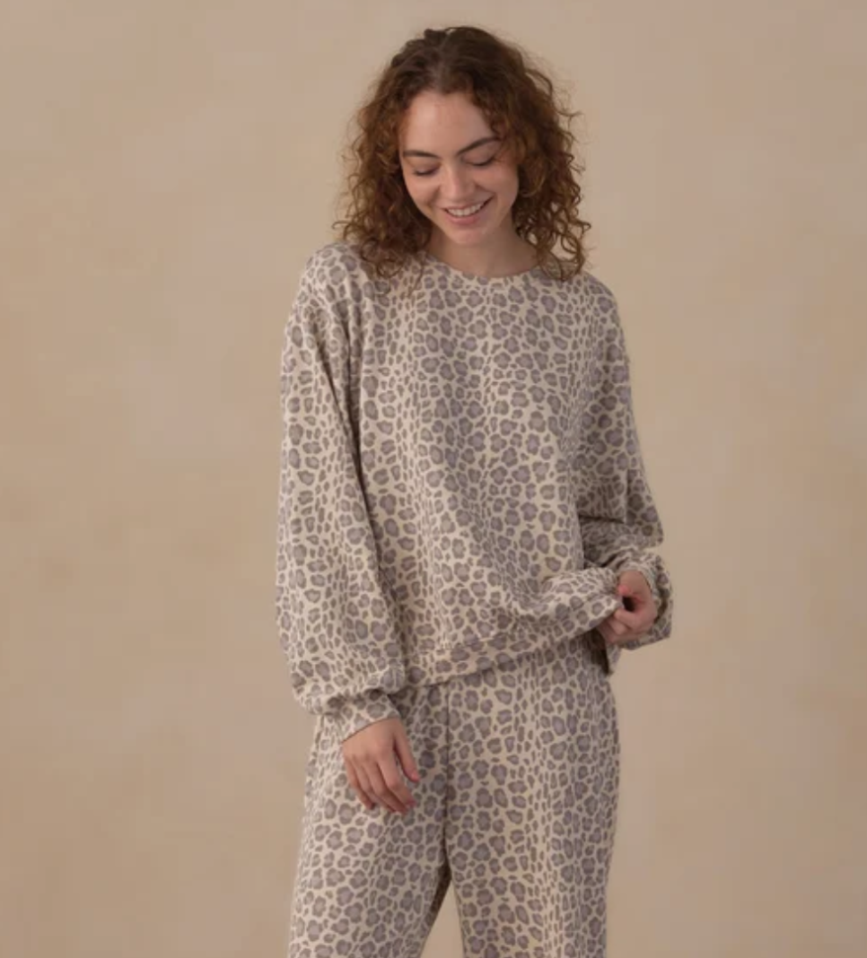 Blue Leopard Sweatshirt