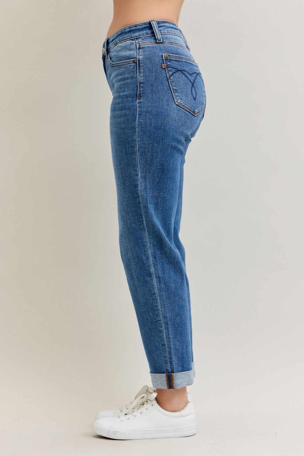 Mid Rise BF Classic Cuffed Jean