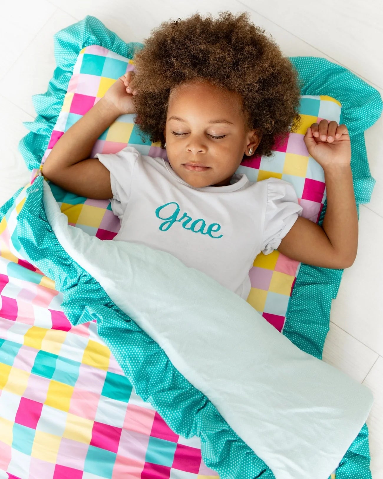 Checkered Ruffle Nap Mat
