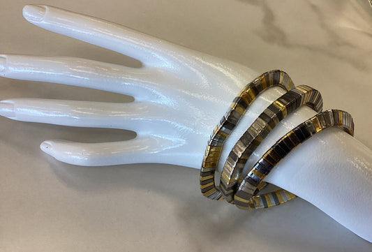 Mixed Metal Elastic Bracelets