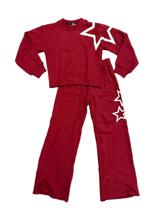 Red Star Wide Leg Sweat Set
